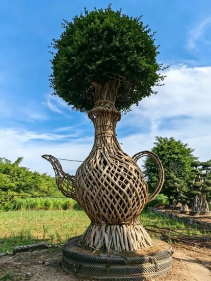 Premium High‑End Sculpted Ficus ‑ Wine‑Pot Shape